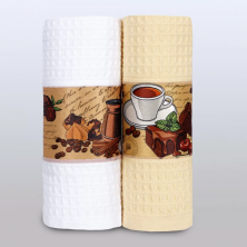 Полотенце вафельное для кухни Safia Coffee 40x70 см (20 шт/уп)
