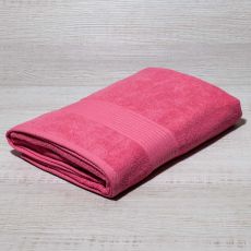 Полотенце махровое розовое 