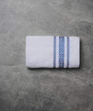 Полотенце махровое Safia Santorini 33x50 белое/темно-синее