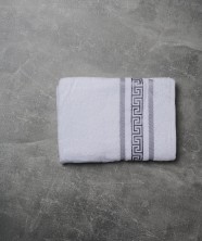 Полотенце махровое Safia Santorini 33x50 белое/серое