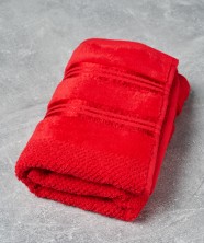 Полотенце махровое Luxury 50x85 красное (бордовое)