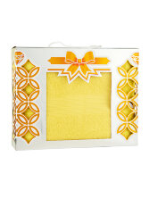Полотенце 70x140 в подарочной упаковке лимонное